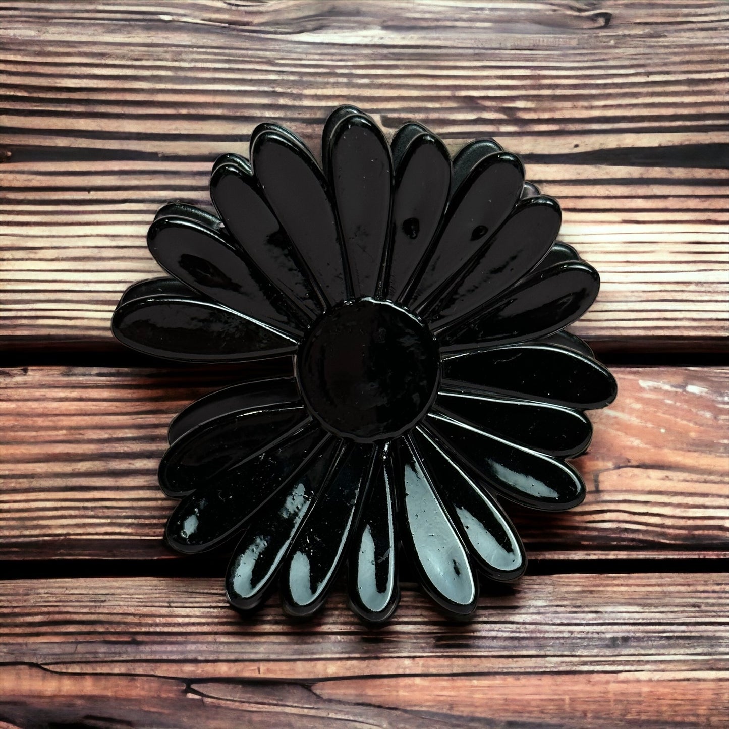 Black Flower Clip