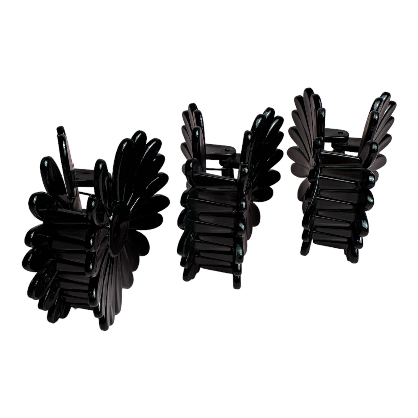 Black Flower Clip